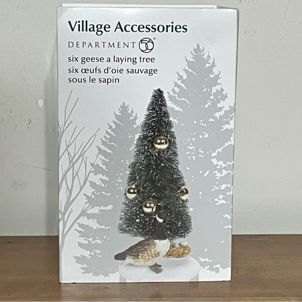 Dept 56 SIX GEESE A LAYING TREE General Village Accessory 6009824 BRAND NEW 2022 - Picture 2 of 6